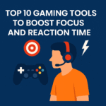 Illustration of gamer using productivity-enhancing gaming tools