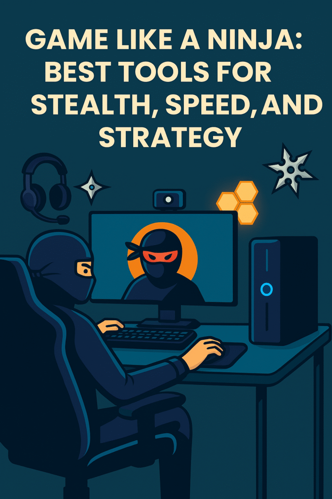 Gaming ninja setup with stealth and speed tools